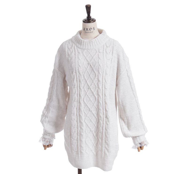 ラメ×ベロアモールチュニック | axes femme | 詳細画像10 