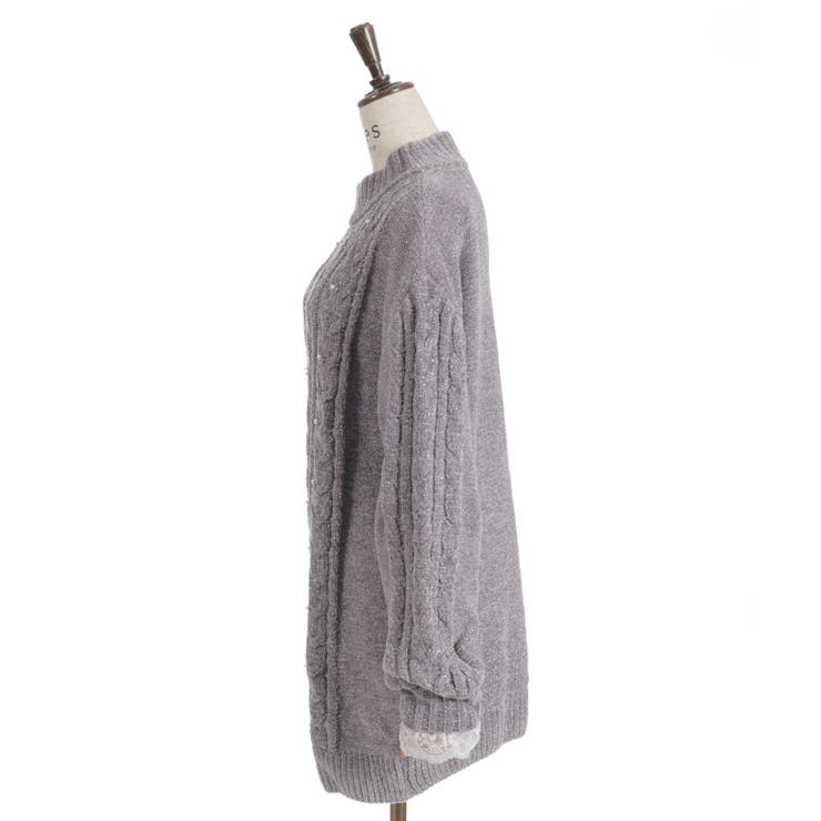 ラメ×ベロアモールチュニック | axes femme | 詳細画像16 