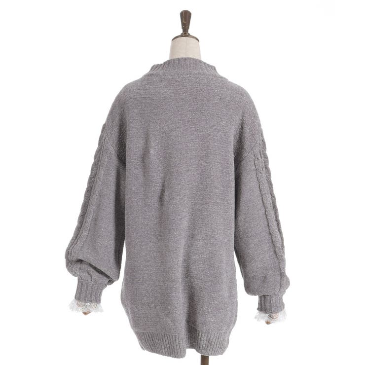 ラメ×ベロアモールチュニック | axes femme | 詳細画像17 