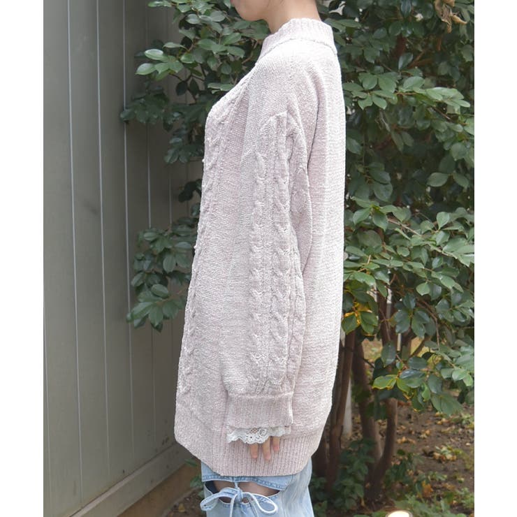 ラメ×ベロアモールチュニック | axes femme | 詳細画像2 