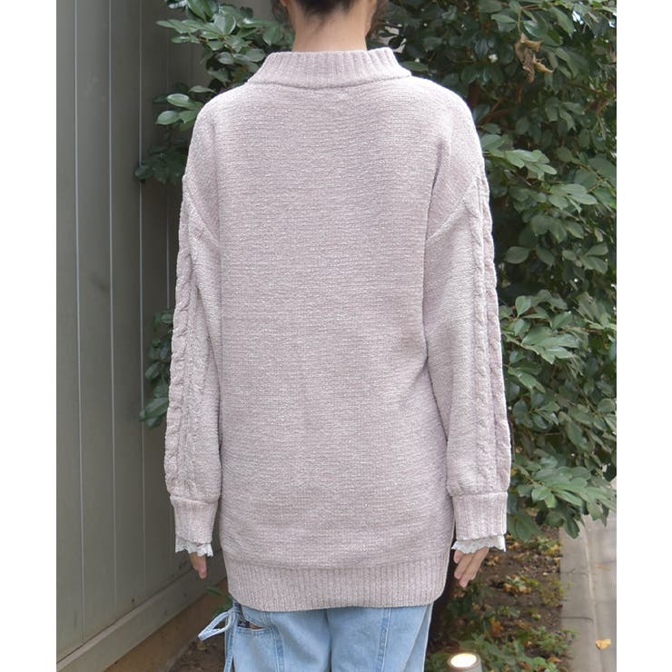 ラメ×ベロアモールチュニック | axes femme | 詳細画像3 