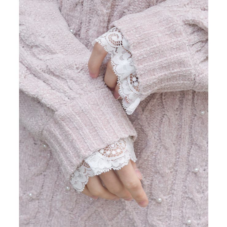 ラメ×ベロアモールチュニック | axes femme | 詳細画像7 