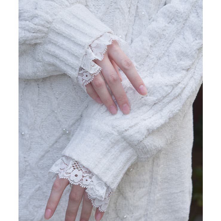 ラメ×ベロアモールチュニック | axes femme | 詳細画像9 