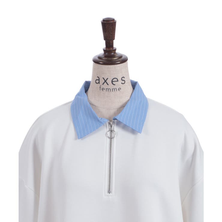 ハーフジップレイヤード風プルオーバー | axes femme | 詳細画像17 