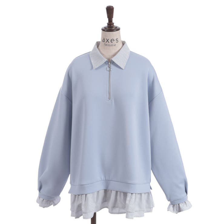 ハーフジップレイヤード風プルオーバー | axes femme | 詳細画像22 