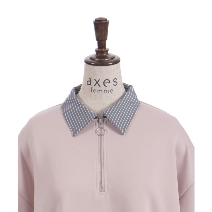 ハーフジップレイヤード風プルオーバー | axes femme | 詳細画像34 