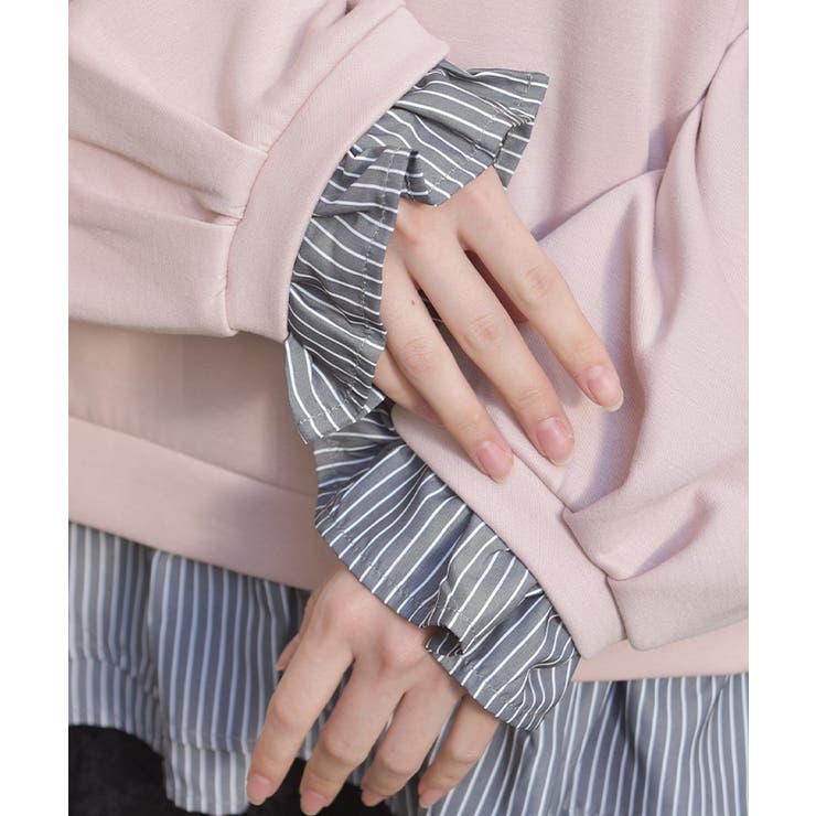 ハーフジップレイヤード風プルオーバー | axes femme | 詳細画像5 