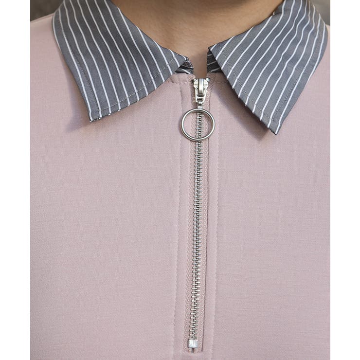 ハーフジップレイヤード風プルオーバー | axes femme | 詳細画像6 