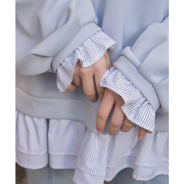 ハーフジップレイヤード風プルオーバー | axes femme | 詳細画像7 