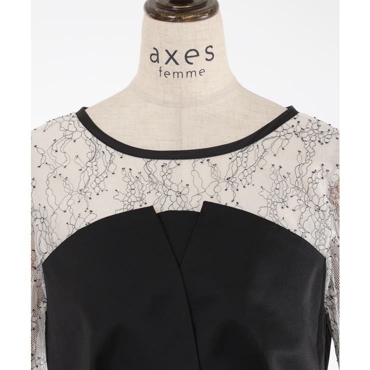 レース切替ロンパース | axes femme | 詳細画像7 
