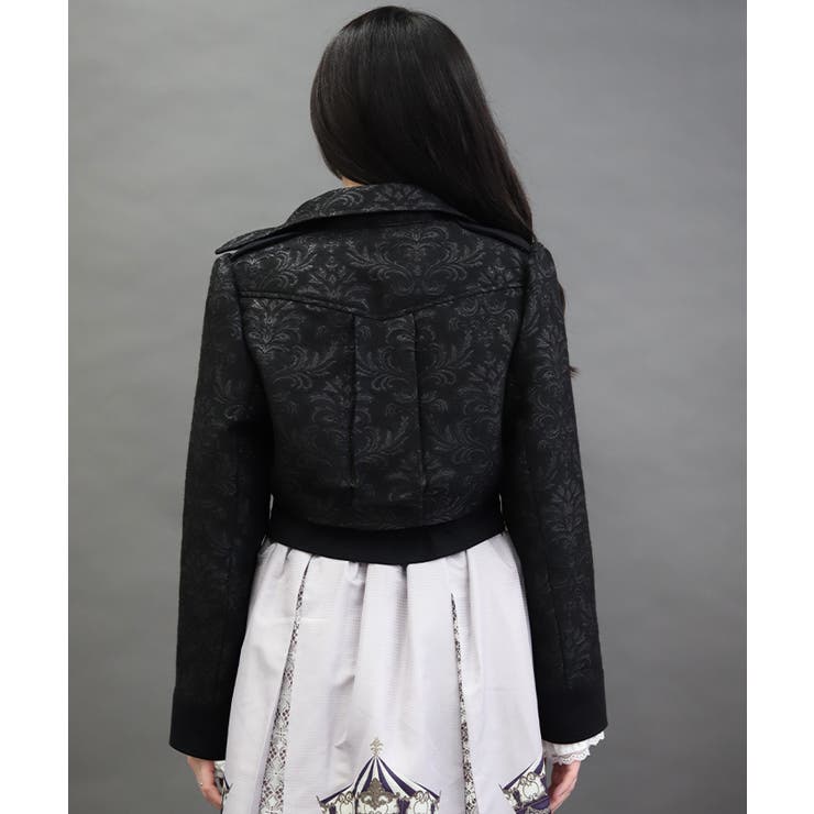 ジャカードバイカラージャケット | axes femme | 詳細画像3 