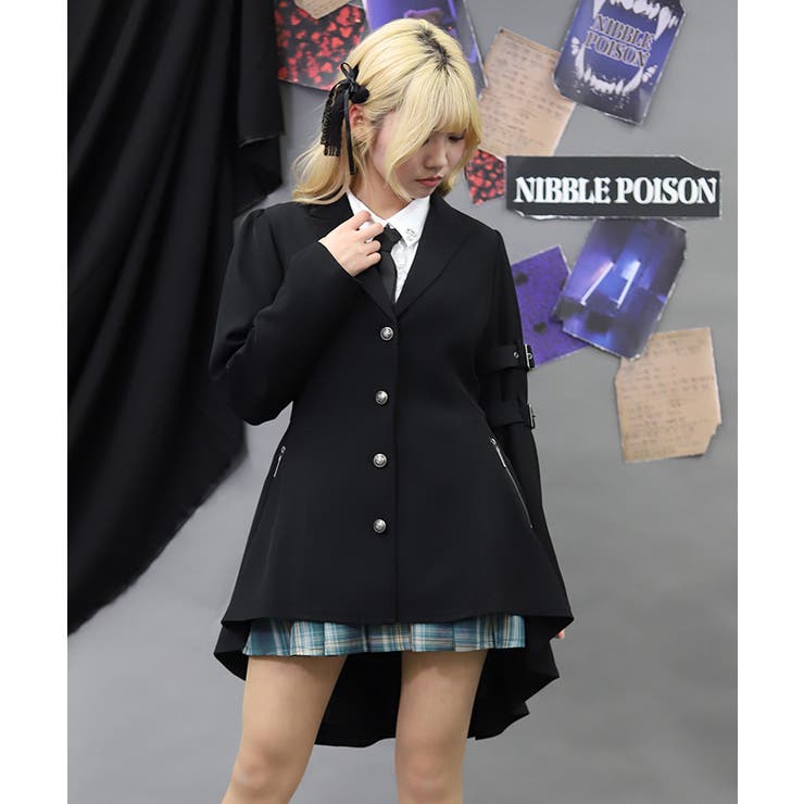 フィッシュテールロングジャケット | axes femme | 詳細画像9 