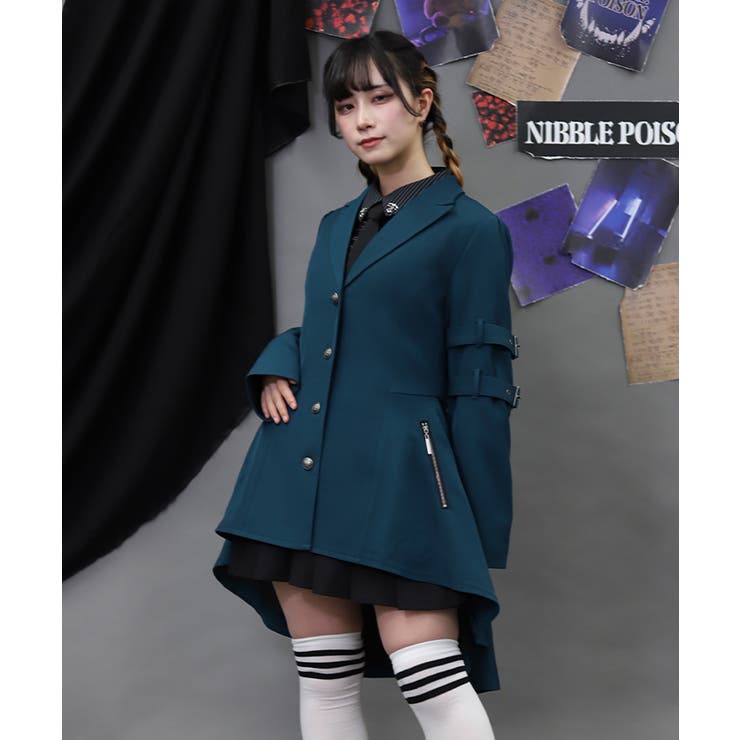 ブルーグリーン | フィッシュテールロングジャケット | axes femme