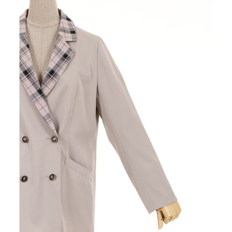 ポイントチェックロングＪＫ | axes femme | 詳細画像10 