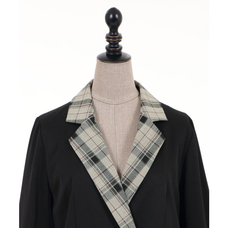 ポイントチェックロングＪＫ | axes femme | 詳細画像14 