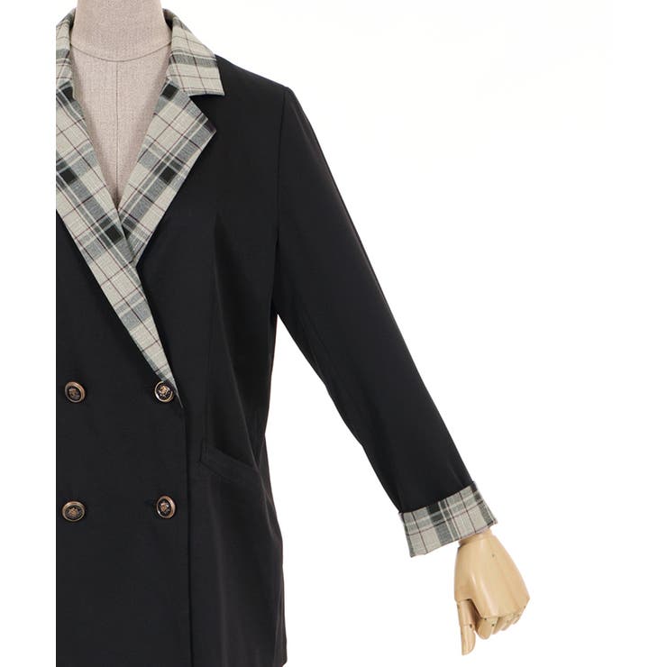 ポイントチェックロングＪＫ | axes femme | 詳細画像18 