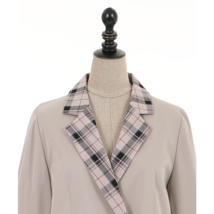 ポイントチェックロングＪＫ | axes femme | 詳細画像4 