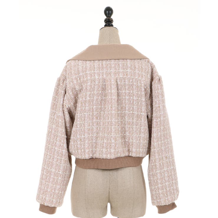 チェックツィードブルゾン[品番：IGAW0000565]｜axes femme