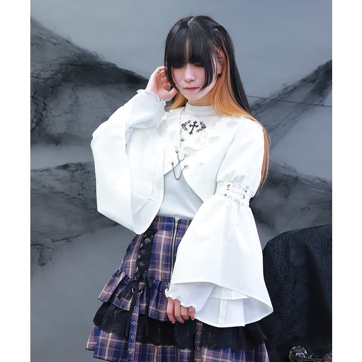 白 | ボレロデザインショートジャケット | axes femme