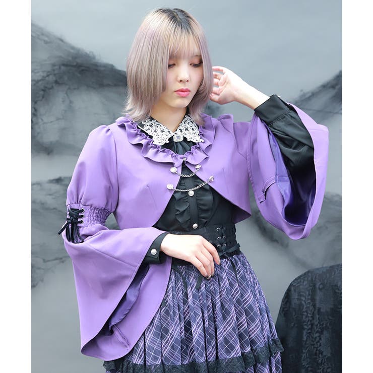 パープル | ボレロデザインショートジャケット | axes femme