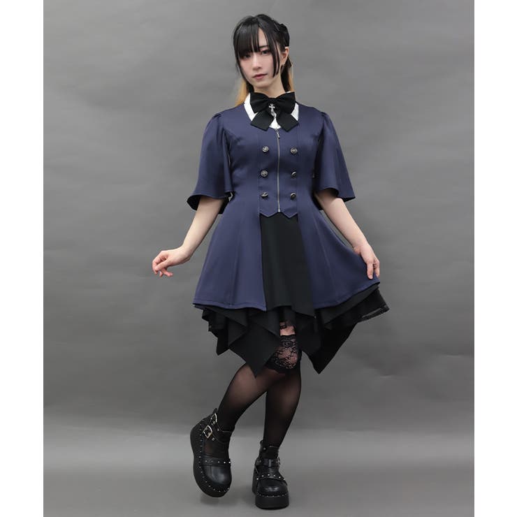 ケープデザインロングベスト | axes femme | 詳細画像6 