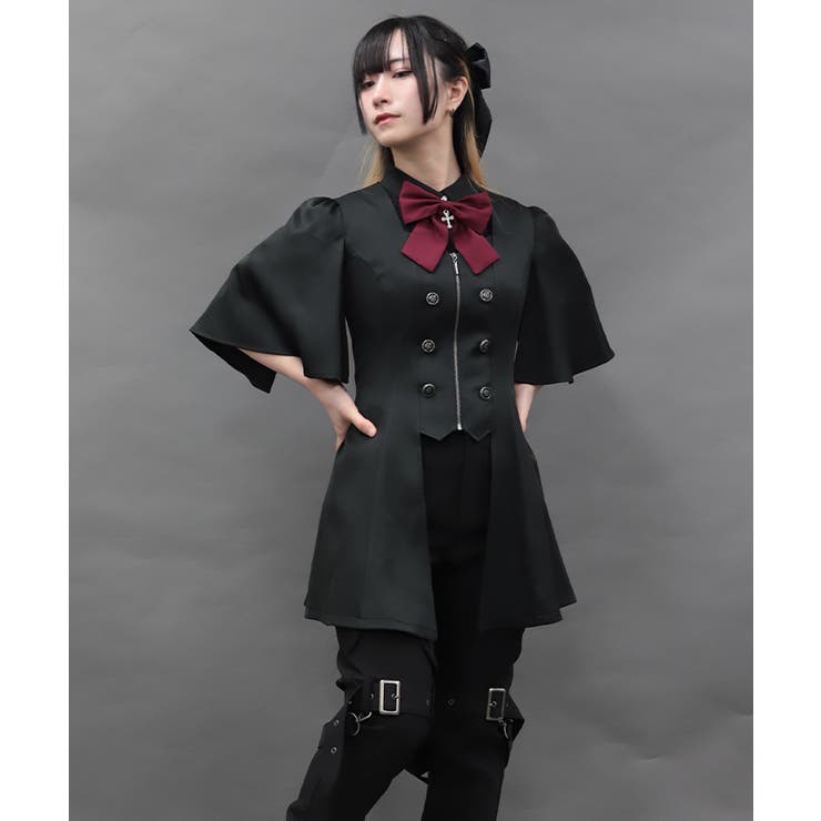 ケープデザインロングベスト | axes femme | 詳細画像8 