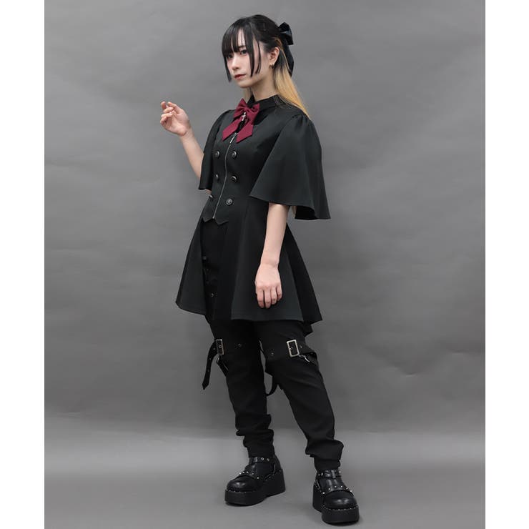 ケープデザインロングベスト | axes femme | 詳細画像9 