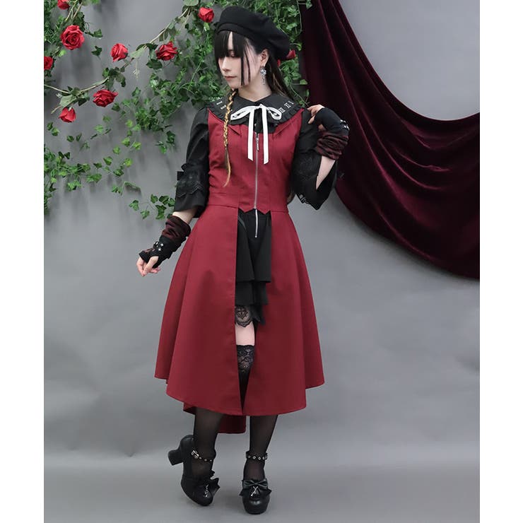 赤 | 燕尾デザインロングベスト | axes femme