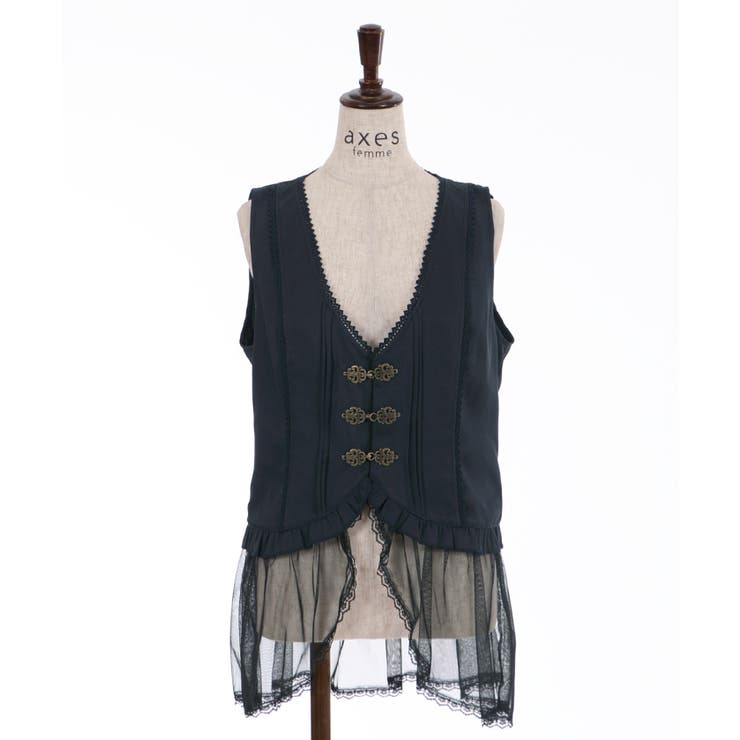 チュールフリルベスト[品番：IGAW0001533]｜axes femme（アクシーズ 