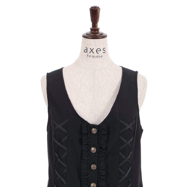 レースアップベスト[品番：IGAW0002339]｜axes femme