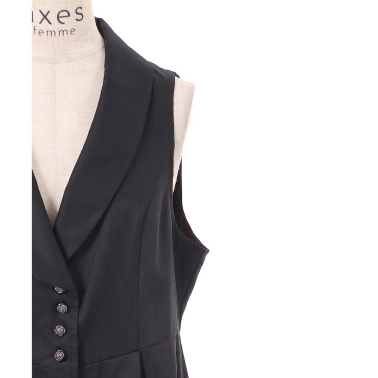 axes femme（アクシーズファム）の「ジレ風ロングベスト（ベスト