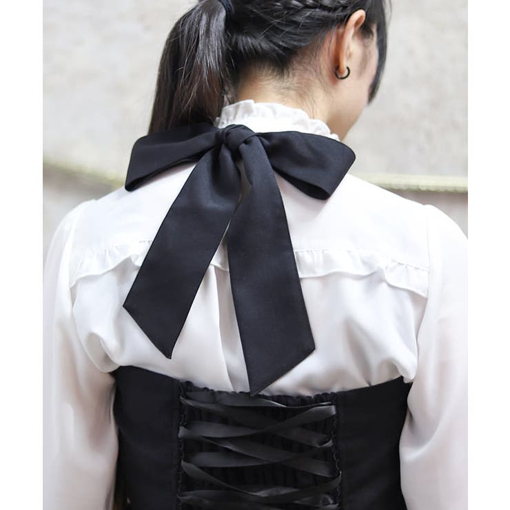 コルセット風フリルビスチェ[品番：IGAW0005768]｜axes femme