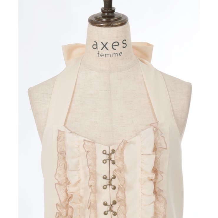 コルセット風フリルビスチェ[品番：IGAW0005768]｜axes femme