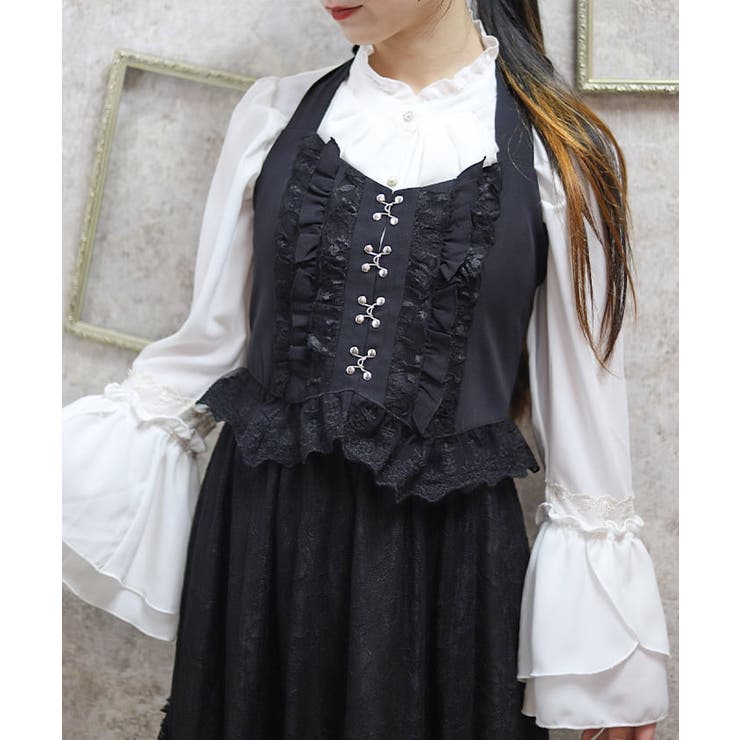 コルセット風フリルビスチェ[品番：IGAW0005768]｜axes femme