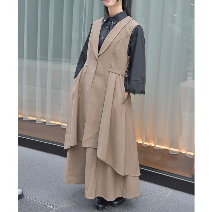 フィッシュテールロングジレ[品番：IGAW0006768]｜axes femme