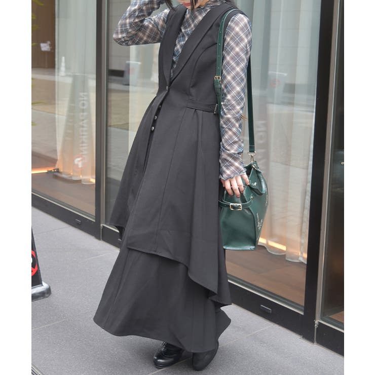 フィッシュテールロングジレ[品番：IGAW0006768]｜axes femme