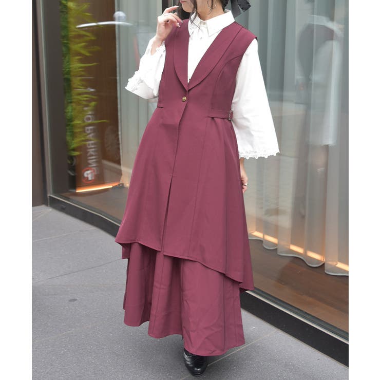 ワイン | フィッシュテールロングジレ | axes femme