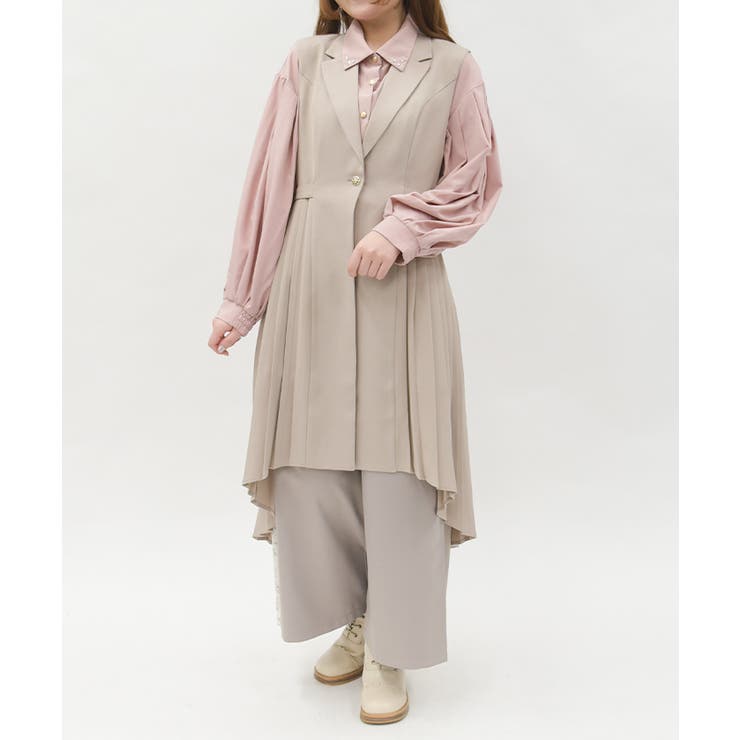 プリーツフィッシュテールジレ | axes femme | 詳細画像5 