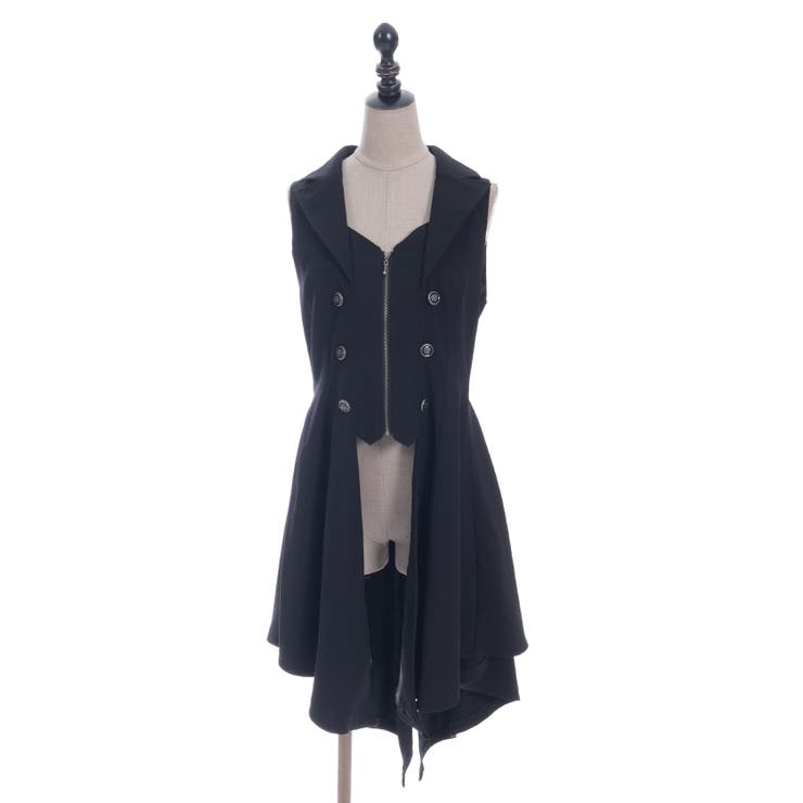 燕尾デザインロングベスト[品番：IGAW0006223]｜axes femme