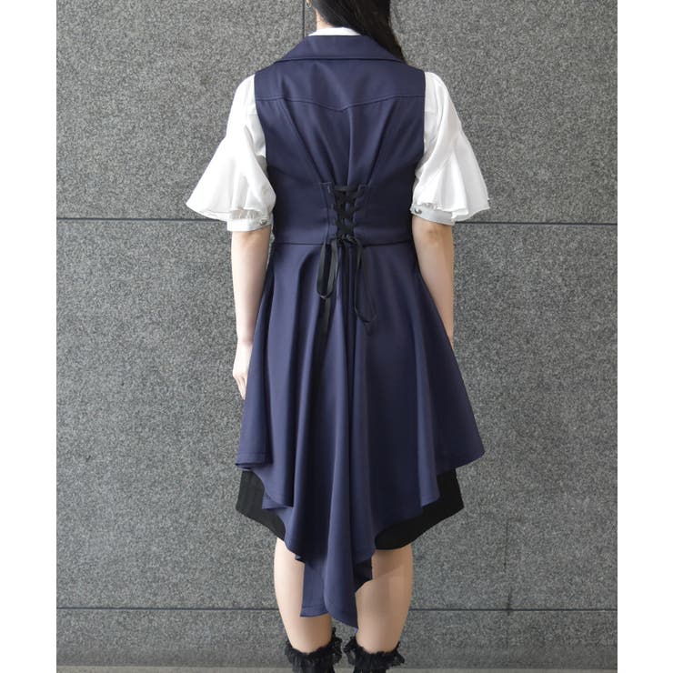 燕尾デザインロングベスト[品番：IGAW0006223]｜axes femme