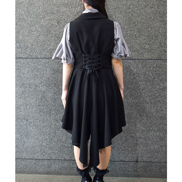 燕尾デザインロングベスト[品番：IGAW0006223]｜axes femme