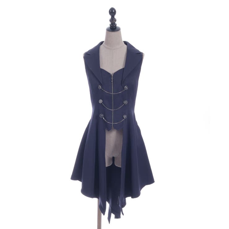 燕尾デザインロングベスト[品番：IGAW0006223]｜axes femme
