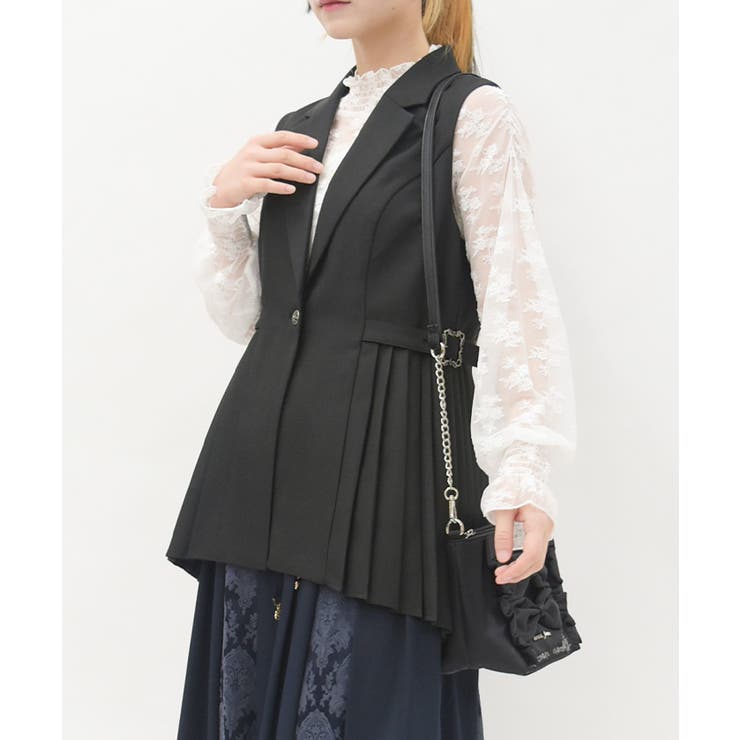 サイドプリーツベスト | axes femme | 詳細画像5 