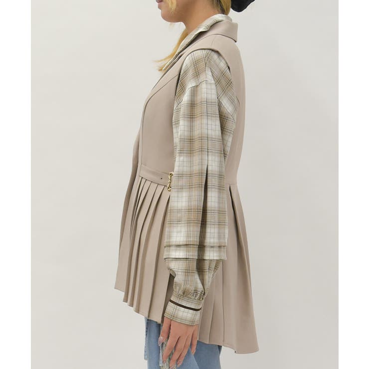 サイドプリーツベスト | axes femme | 詳細画像7 