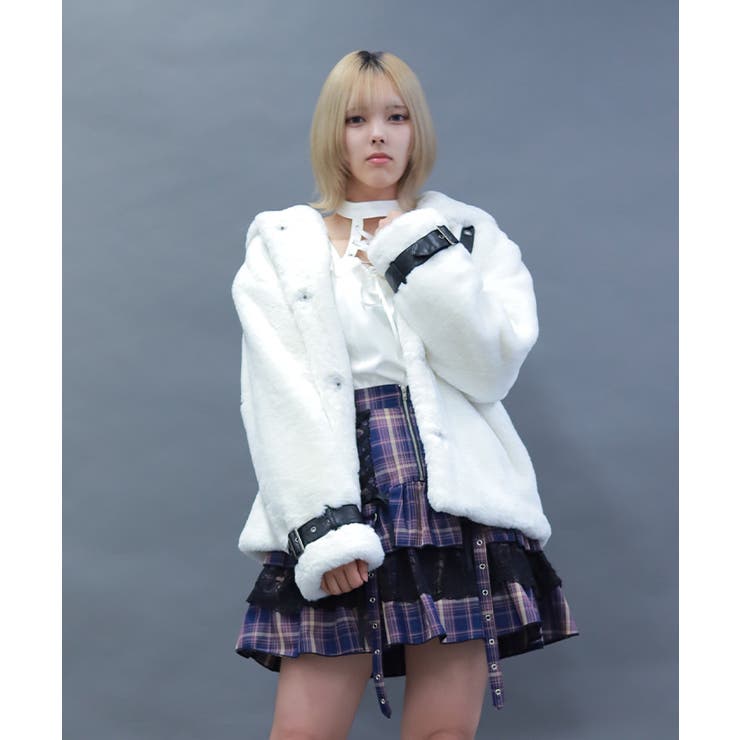 白 | ウサミミファーコート | axes femme