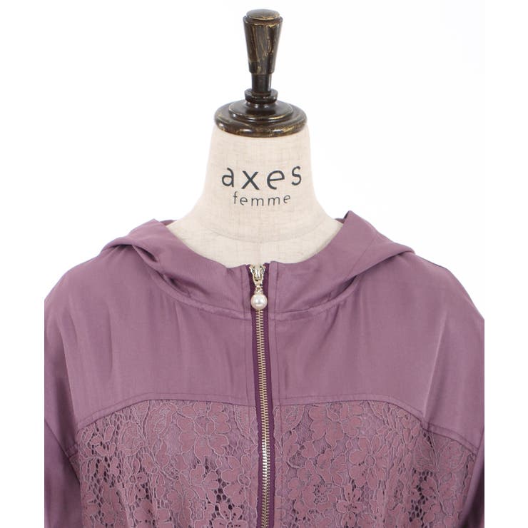 レースデザインモッズコート[品番：IGAW0002340]｜axes femme