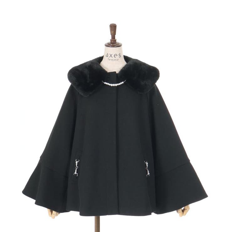 ウールライクフレア袖コート[品番：IGAW0005424]｜axes femme