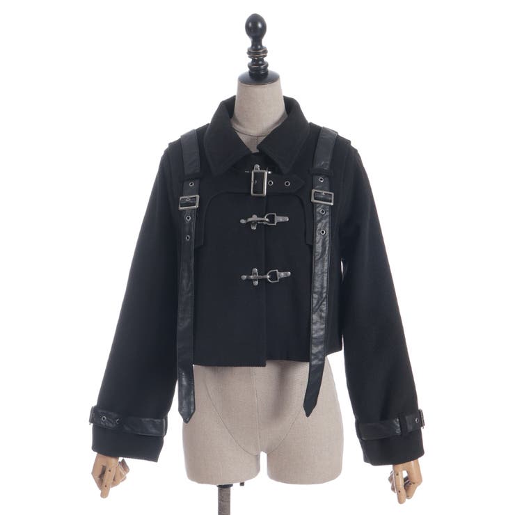 黒 | ハーネスショートコート | axes femme