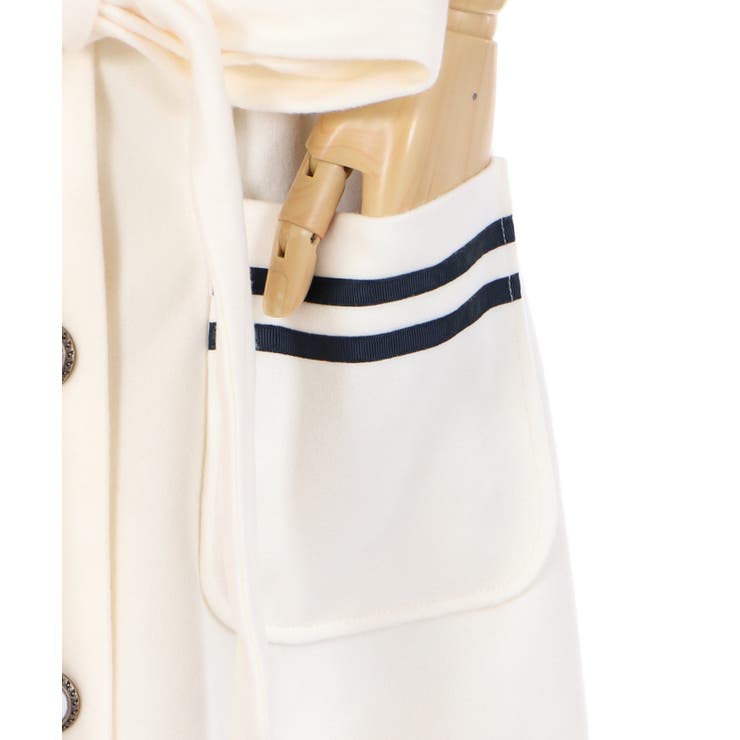 ⭐️50%オフ⭐️ OCEAN UNION ピーコート　セーラーコート SHIPS Primary Navy Label:ブラックウォッチ Pコート