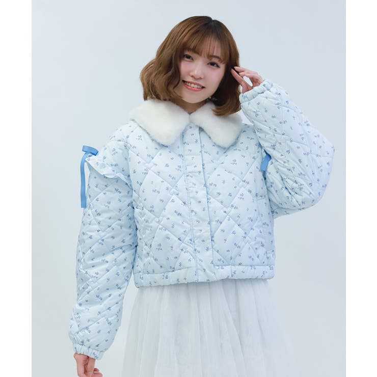 ブルー | ハートキルティングコート | axes femme